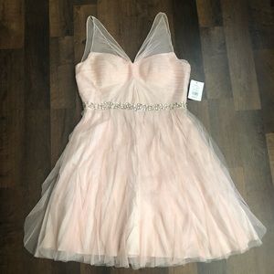 Adrianna Papell Illusion Tulle embellished dress